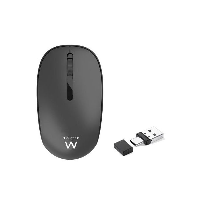 Ewent Ratón Inalámbrico EW3206 Clic Silencioso 1000dpi USB-A/C Gris