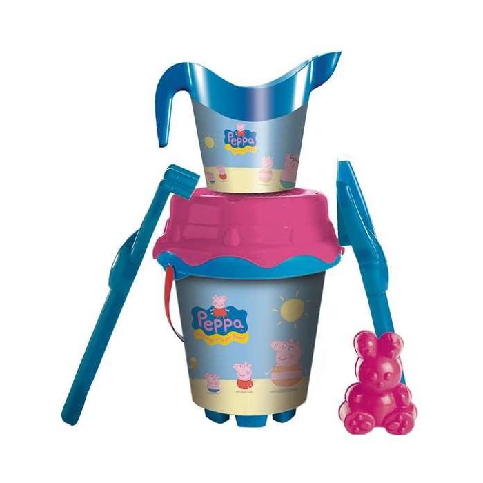 Cubo castillo peppa pig + moldes y regadera new