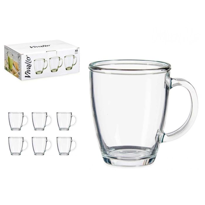 Taza Vidrio Desayuno 370 Ml Con Asa Vivalto 12x10x9cm (24 Unidades) 0 Taza Vidrio Desayuno 370 Ml Con Asa Vivalto 12x10x9cm (24 Unidades) 0