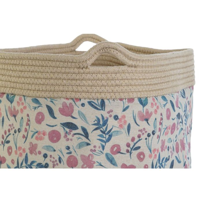 DKD Home Decor Cesta Shabby Natural Multicolor 35 x 38 x 35 cm (4 Unidades) 2