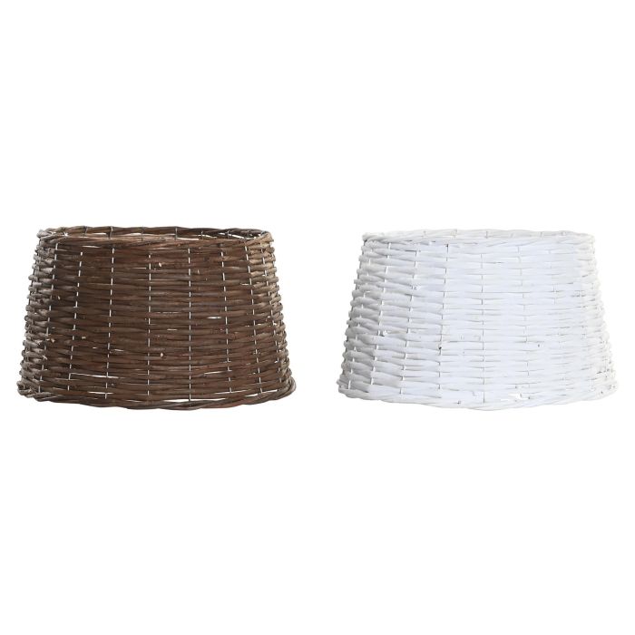 DKD Home Decor Base Mimbre Árbol Navidad Alpina Natural Blanco 39x39x22 cm (2 Unidades) DKD Home Decor Base Mimbre Árbol Navidad Alpina Natural Blanco 39x39x22 cm (2 Unidades)