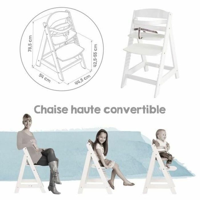 Roba VEN4005317244976 Trona de Madera Sit Up III Regulable en Altura Blanco 1