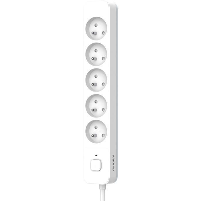 Regleta - QUARX - 5 tomas - Con cable de 3m, protección infantil 1 Regleta - QUARX - 5 tomas - Con cable de 3m, protección infantil 1