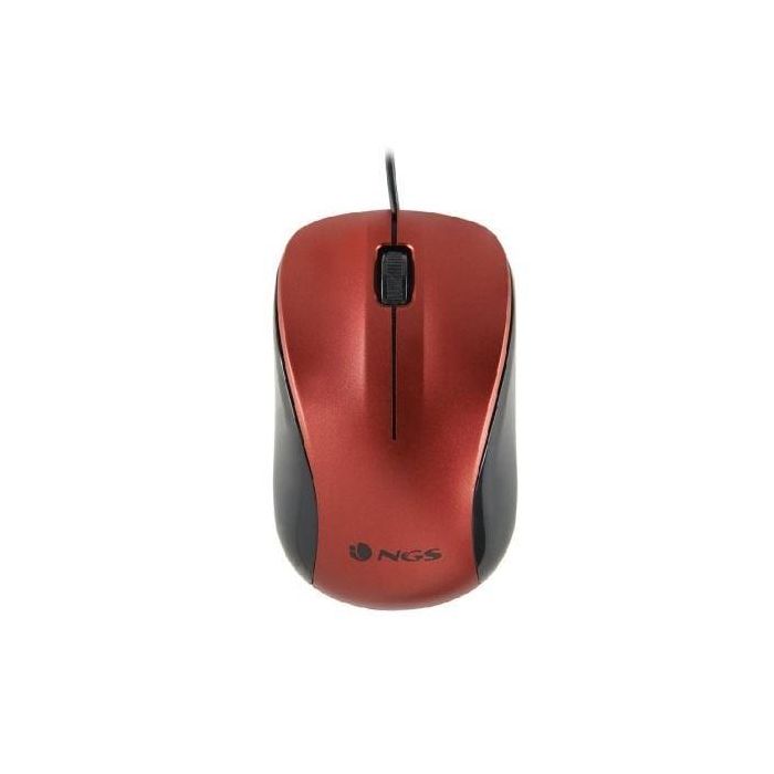 Ratón Óptico NGS NGS-MOUSE-1092 Rojo 1200 DPI 1