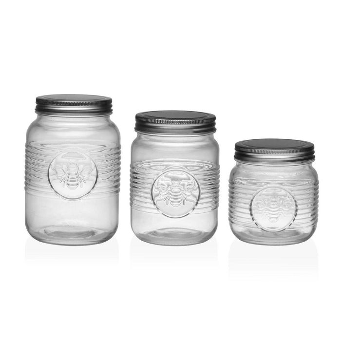Tarro de Cristal Abeja con Tapa 1000 ml - Versa, 10.5x15 cm (6 Unidades) 1 Tarro de Cristal Abeja con Tapa 1000 ml - Versa, 10.5x15 cm (6 Unidades) 1