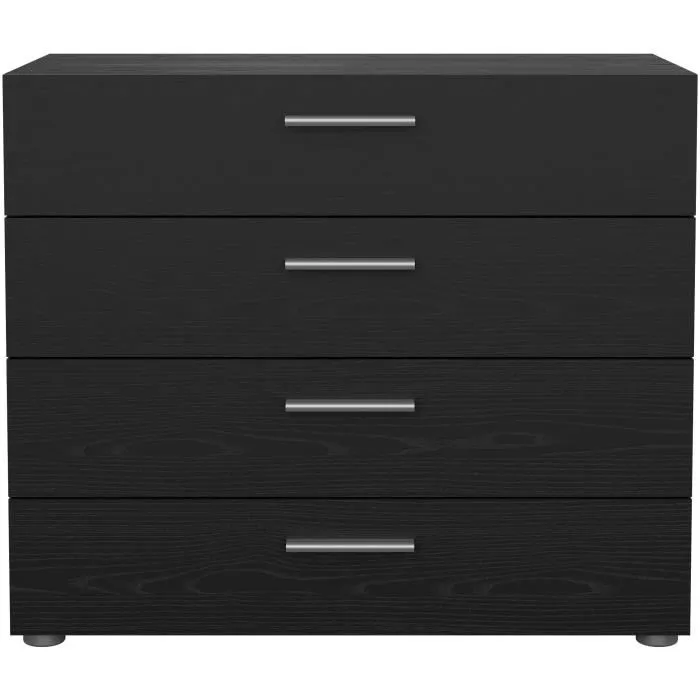 Cómoda 4 cajones Negro L80,2 x P40,25 x H68,1 cm AUC1686838585969 1