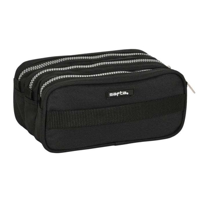 Estuche Escolar Safta Stone Negro 21,5 x 10 x 8 cm 1