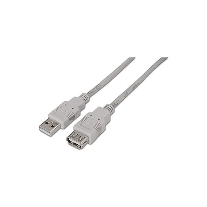 Cable Alargador USB 2.0 Nanocable 10.01.0204/ USB Macho - USB Hembra/ 3m/ Beige 3
