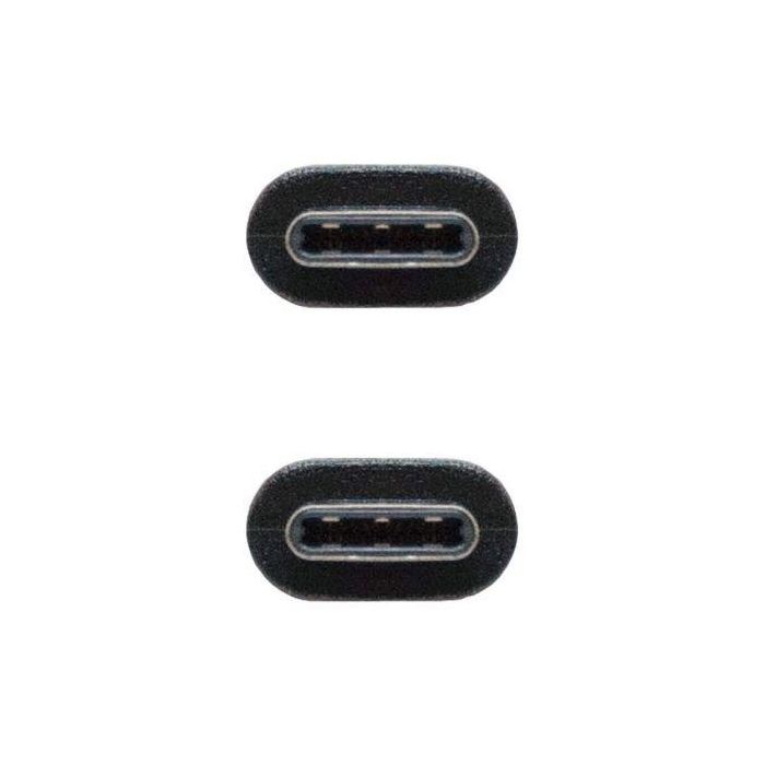 Cable USB 2.0 Tipo-C Nanocable 10.01.2301/ USB Tipo-C Macho - USB Tipo-C Macho/ 1m/ Negro 1