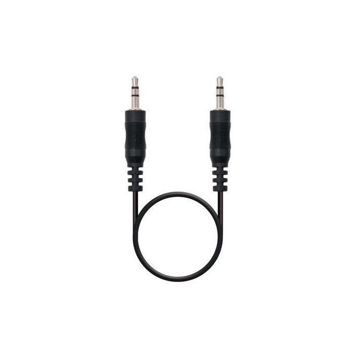 Cable Audio Jack (3,5 mm) NANOCABLE Negro 20 cm