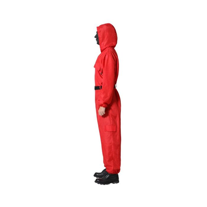 Disfraz Ladron Rojo Adulto Mono Con Capcuha XL 1