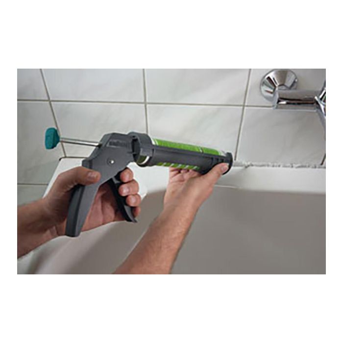 Wolfcraft Pistola selladora Mg 100 para silicona y fibra acrílica, metal/PVC, uso profesional/doméstico 1 Wolfcraft Pistola selladora Mg 100 para silicona y fibra acrílica, metal/PVC, uso profesional/doméstico 1