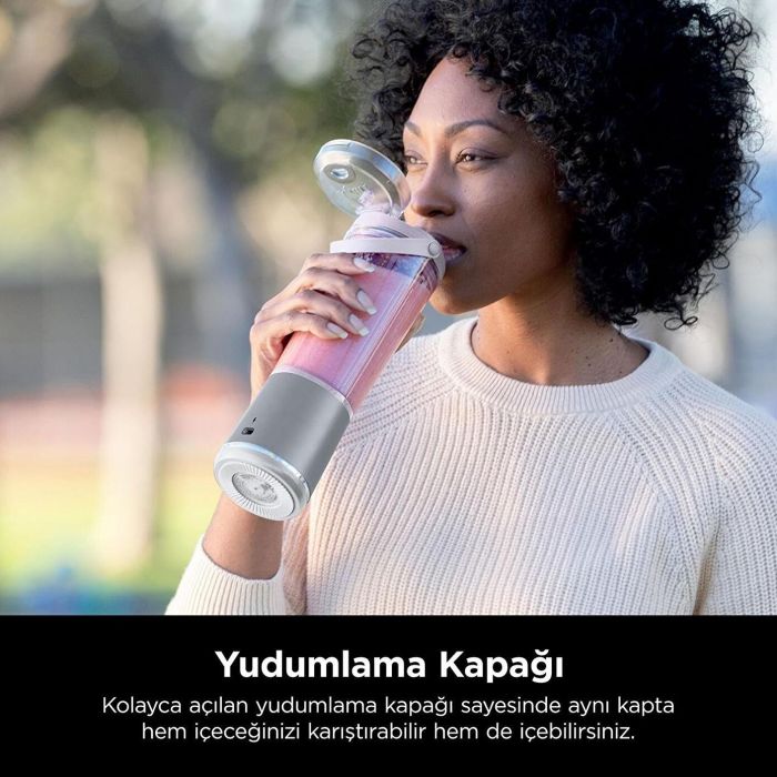 Ninja BC151EUWH Batidora de vaso portátil, 0,532 L, Picahielos, Blanco 5