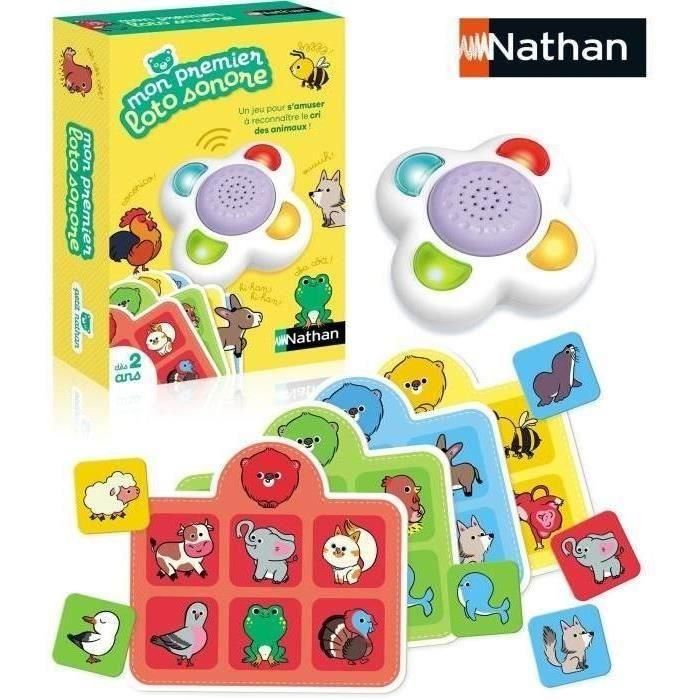 MI PRIMER LOTO DE SONIDO - Juego educativo - NATHAN - ¡Identifica sonidos de animales! 1