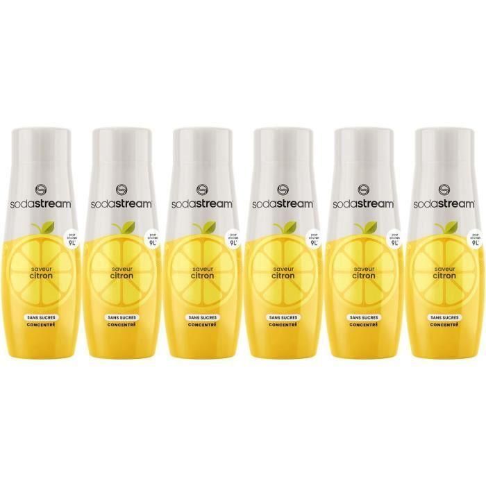 Concentrados SODASTREAM - Pack de 6 Concentrados de Limón Sin Azúcar - Hasta 54L de Bebidas - 440 ml Concentrados SODASTREAM - Pack de 6 Concentrados de Limón Sin Azúcar - Hasta 54L de Bebidas - 440 ml