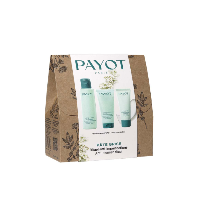 Payot Promo Pâte Grise Rituel Purete Purifying Foaming Gel Cleanser 50 mL+ Moisturising Mattifying Emulsion 30 mL+ Purifying Cleansing Micellar Water 100 mL