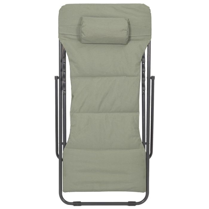 Home Deco Factory Tumbona Plegable Verde Caqui, Regulable en Altura, 55x81 cm 4