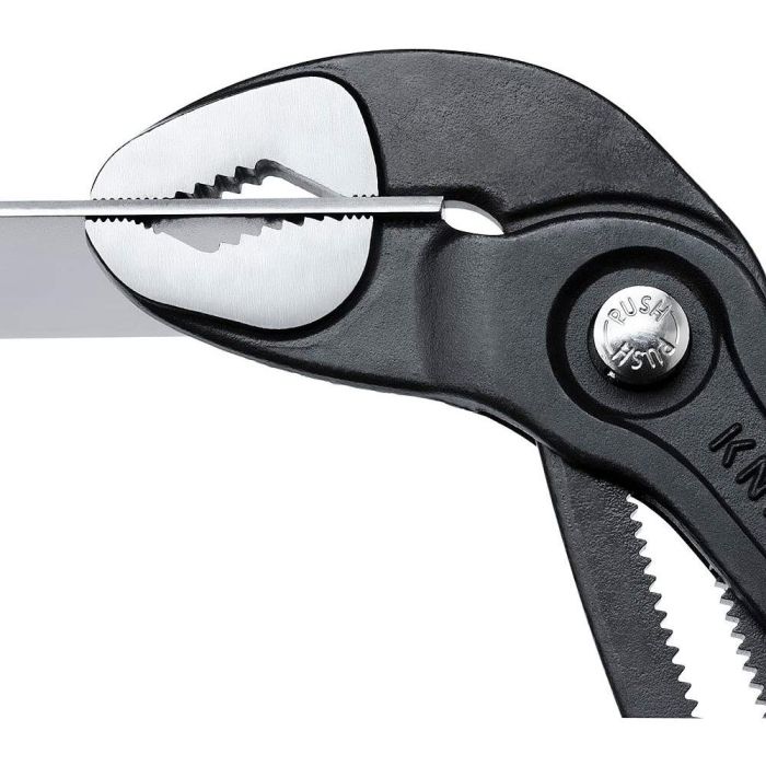 Knipex Tenazas ajustables cobra® 8701250, ajuste automático, mordazas templadas, 240x44x14mm, rojo/negro 5 Knipex Tenazas ajustables cobra® 8701250, ajuste automático, mordazas templadas, 240x44x14mm, rojo/negro 5