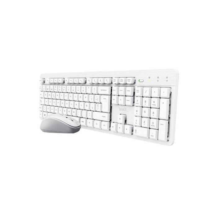 Trust Combo Teclado + Ratón Inalámbrico Ody II Silencioso Blanco Trust Combo Teclado + Ratón Inalámbrico Ody II Silencioso Blanco