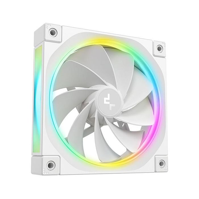 DeepCool FL12R WH-3 IN 1 Ventilador 120mm Triple-Pack Blanco para PC, Compatible PWM, Rodamiento FDB, Iluminación LED 3