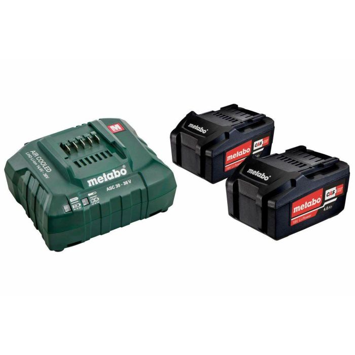 Metabo Paquete de Energía con 2 Baterías 5.2 Ah y Cargador ASC 30-36