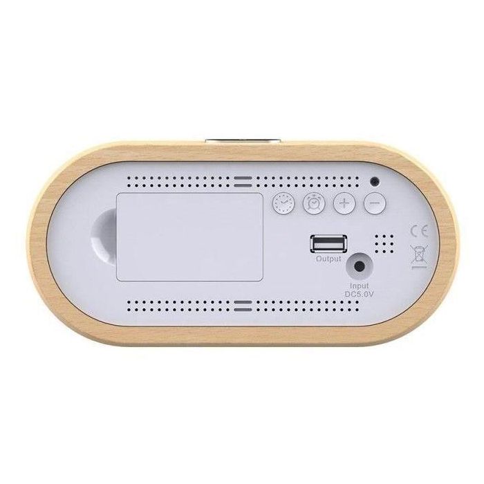 CGV CGV3322101306803 Reloj despertador ACUNA - 13068 con estructura de madera maciza 2 CGV CGV3322101306803 Reloj despertador ACUNA - 13068 con estructura de madera maciza 2