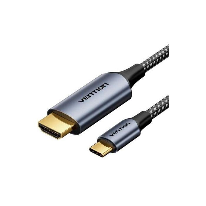 Cable Conversor HDMI 2.0 4K Vention CRHHF/ USB Tipo-C Macho - HDMI Macho/ 1m/ Negro