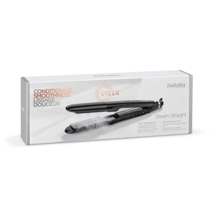 Babyliss ST492E Plancha para el pelo recta a vapor con placas de cerámica de 39 mm y 5 temperaturas (150°C-230°C) 1