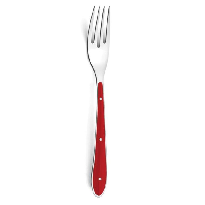 Amefa Bistro 1-2-3 Tenedor de Mesa Acero Inoxidable 20,7 cm 1,5mm Acabado Brillo Apto Lavavajillas - 6 Unidades