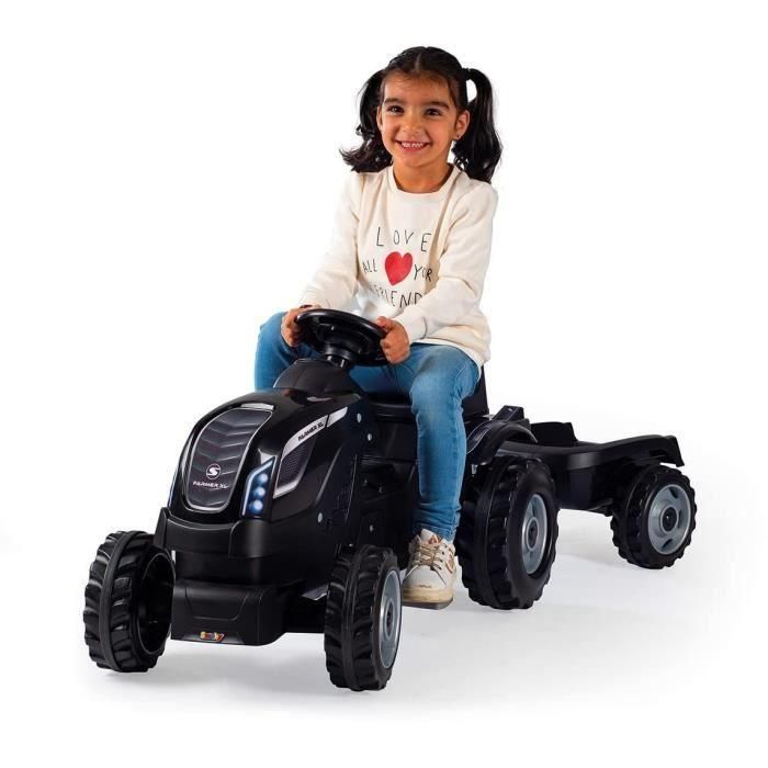 Smoby Farmer XL Pedal Tractor + Trailer - Negro 4 Smoby Farmer XL Pedal Tractor + Trailer - Negro 4