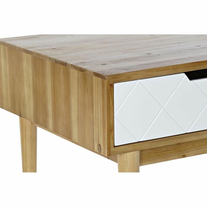 DKD Home Decor Mesa de Centro Moderna 2 Cajones Desmontable Abeto Marrón Blanco 105x55x46 cm 1 DKD Home Decor Mesa de Centro Moderna 2 Cajones Desmontable Abeto Marrón Blanco 105x55x46 cm 1