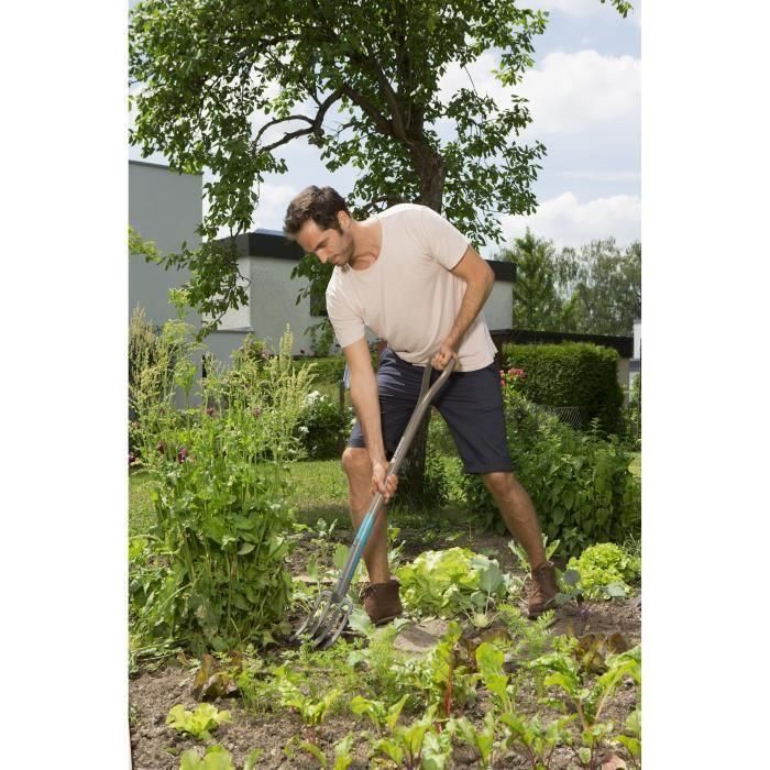 Gardena Tenedor para vasos NatureLine, Mango de madera de fresno FSC 100%, Ergonómico en D, 4 Dientes, 117 cm 3