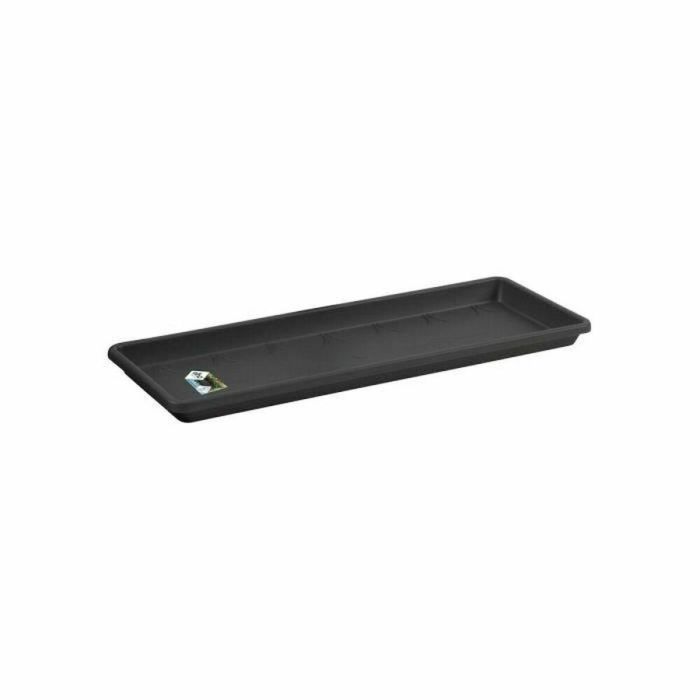 Elho Platillo Barcelona 50 cm Antracita para Macetas de Balcón. Fabricado en Plástico con Sistema de Drenaje Inteligente que Recoge el Exceso de Agua.