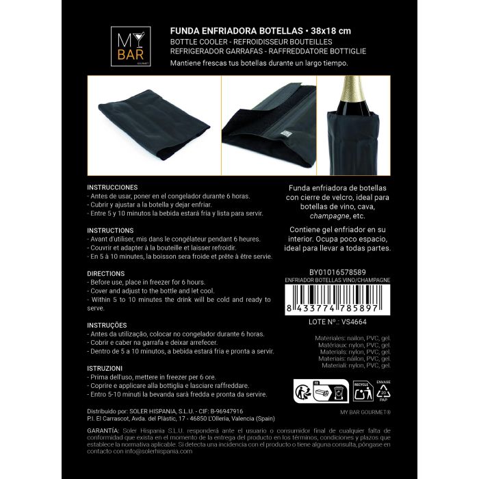Enfriador Botellas Vino/Champagne My Bar (24 Unidades) 8 Enfriador Botellas Vino/Champagne My Bar (24 Unidades) 8