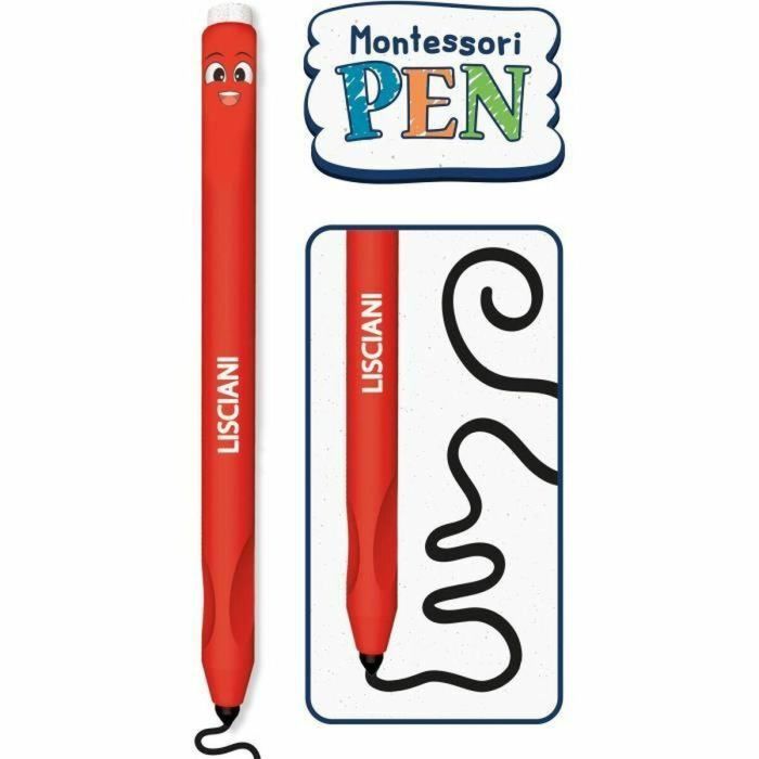 Liscianigiochi LIS8008324112319 Mesa de Dibujo y Escritura Montessori Pen – Juego Educativo para Niños +3 Años 1