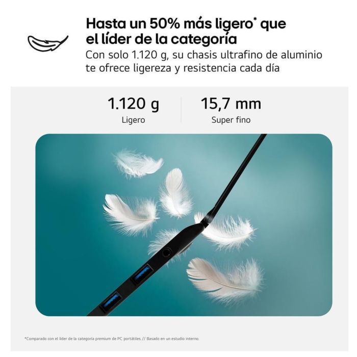 LG 14ZD90T-G.AX78B Portátil 14" WUXGA IPS Intel Core Ultra 7-255H, 16GB RAM, 1TB SSD, Sin SO, 1.1kg, 30h, Negro 1 LG 14ZD90T-G.AX78B Portátil 14" WUXGA IPS Intel Core Ultra 7-255H, 16GB RAM, 1TB SSD, Sin SO, 1.1kg, 30h, Negro 1