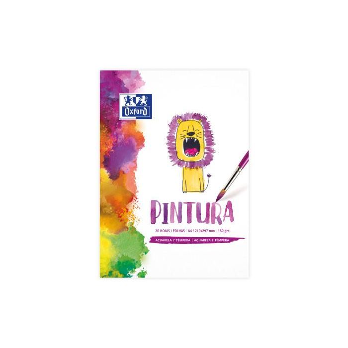 Oxford Kit Pintura Niños con Bloc Dibujo, Bloc Acuarela/Tempera, Estuche Kangoo y Temperas 14 Colores 400169566 4