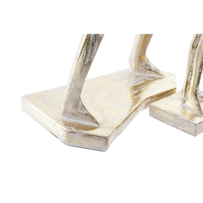 Figura Tradicional DKD Home Decor Dorado 7.5 x 33 x 17 cm (2 Unidades) 2 Figura Tradicional DKD Home Decor Dorado 7.5 x 33 x 17 cm (2 Unidades) 2
