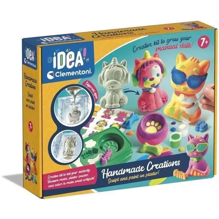 Clementoni CLEM18755 Kit Creación de Animales de Yeso para Ocio Creativo, Hecho en Italia