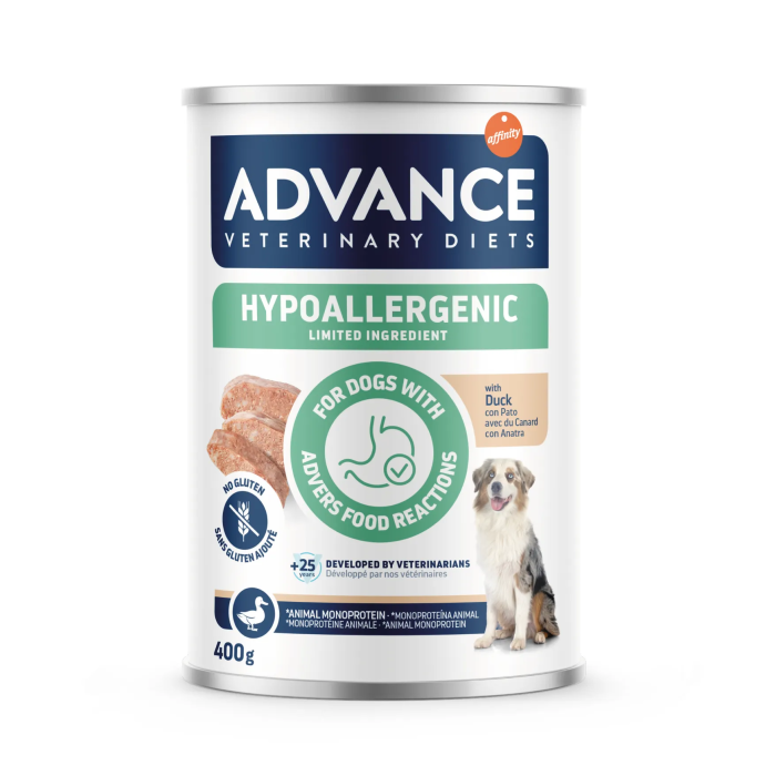 Advance Vet Perro Hipoalergénico Sabor Pato 6x400 gr