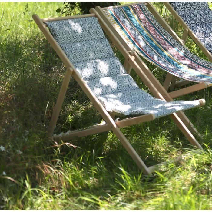 Jardin Prive Tumbona acolchada aguacate noruego, funda desenfundable y repelente al agua, estructura multiposiciones Haya FSC 1 Jardin Prive Tumbona acolchada aguacate noruego, funda desenfundable y repelente al agua, estructura multiposiciones Haya FSC 1