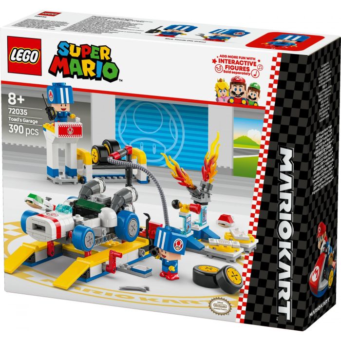 LEGO 72035 Mario Kart Garaje de Toad Set de Construcción Personalizable con Rayo GTI y 2 Toads Azules para +8 años 10 LEGO 72035 Mario Kart Garaje de Toad Set de Construcción Personalizable con Rayo GTI y 2 Toads Azules para +8 años 10