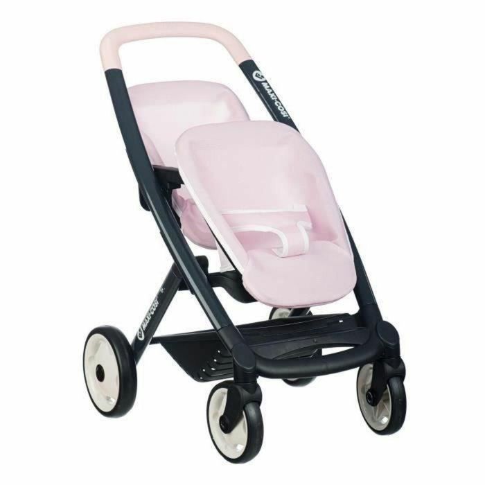 Smoby SMO3032162532218 Cochecito Gemelar Maxi-Cosi Rosa – Juguete para Niñas a partir de 3 años