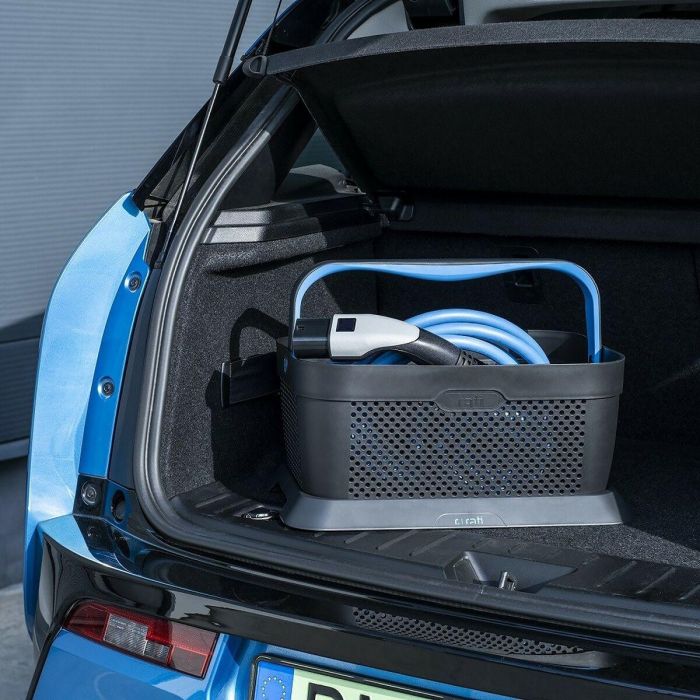 Rati V01762 Cesta de la compra para coche, antideslizante y segura, con adaptador de fijación, plástico reciclado y diseño moderno, Azul 6 Rati V01762 Cesta de la compra para coche, antideslizante y segura, con adaptador de fijación, plástico reciclado y diseño moderno, Azul 6