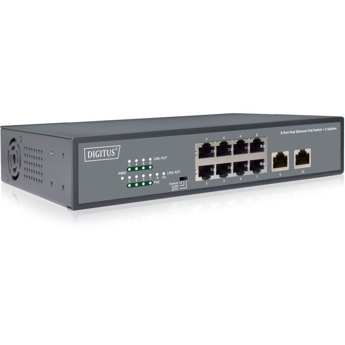 DIGITUS Switch 8-Port 10/100 120W PoE Unmanaged schwarz 0 DIGITUS Switch 8-Port 10/100 120W PoE Unmanaged schwarz 0