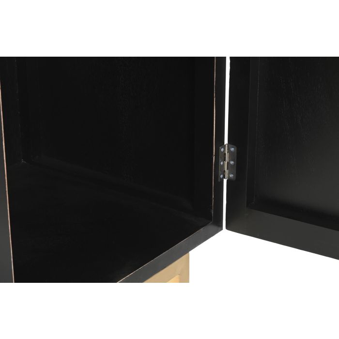 DKD Home Decor Armario Oriental Negro de Álamo y Metal Desmontable 110x50x180 cm 4 DKD Home Decor Armario Oriental Negro de Álamo y Metal Desmontable 110x50x180 cm 4