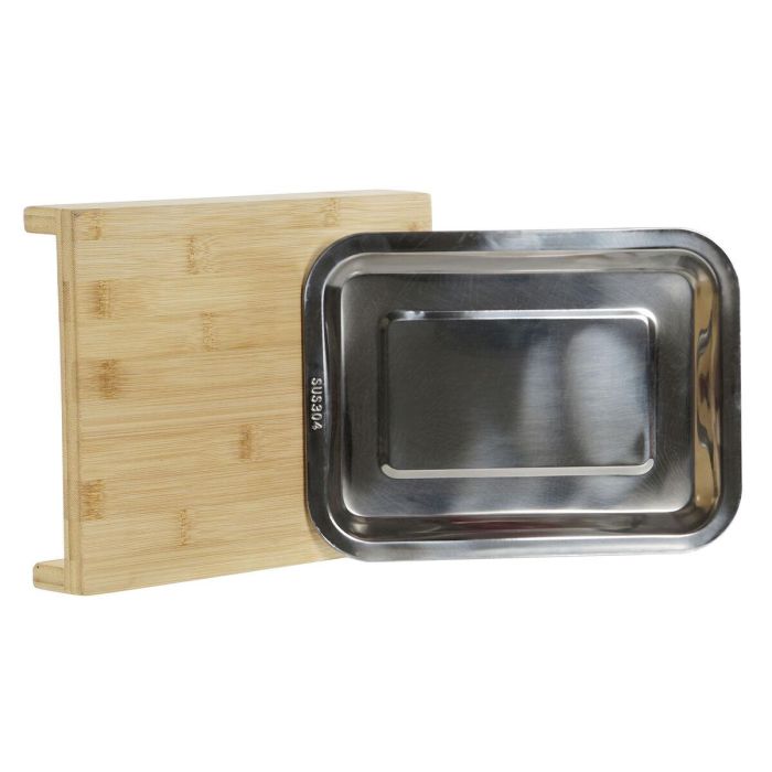Tabla Cortar Basicos DKD Home Decor Natural Plateado 21.5 x 4.2 x 28 cm Set de 2 3 Tabla Cortar Basicos DKD Home Decor Natural Plateado 21.5 x 4.2 x 28 cm Set de 2 3