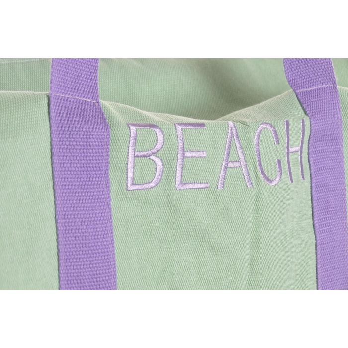 DKD Home Decor Bolsa Mediterraneo Azul Verde Blanco Roto Canvas 60 x 38 x 38 cm (3 Unidades)