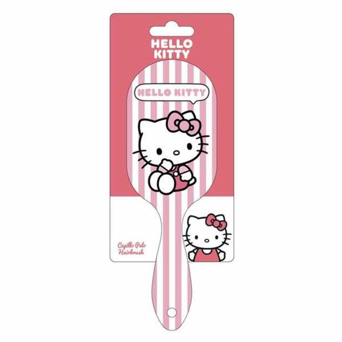 Cerdá Cepillo de Pelo Rectangular Infantil Hello Kitty para Niños, Color Fucsia, Edad Recomendada +3 Años, Dimensiones 10x20x4 cm
