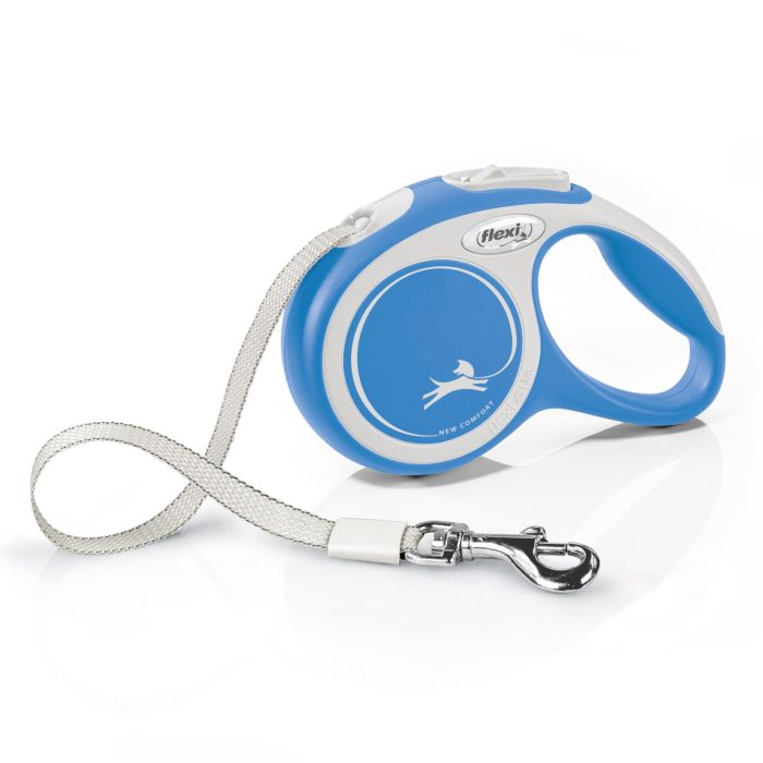 Flexi New Comfort Correa Retráctil de Cinta para Perros Pequeños XS 3M Azul, Paseo Seguro y Control Total 1 Flexi New Comfort Correa Retráctil de Cinta para Perros Pequeños XS 3M Azul, Paseo Seguro y Control Total 1